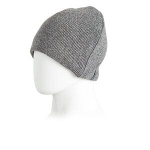 TURTLE FUR Grey Wool Blend Ocean Ragg Beanie